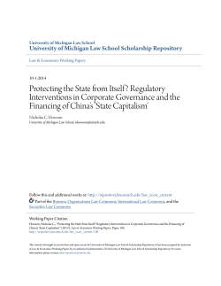 Regulatory Interventions in Corporate Governance and the