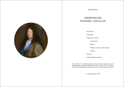 andromache, phaedra, athaliah - tclt.org.uk