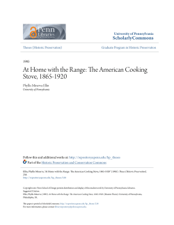 At Home with the Range: The American Cooking Stove, 1865-1920