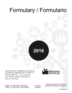 Formulary - Molina Healthcare