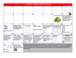 Math Calendars Entering Gr. 4