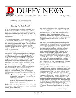 July-Aug 2013 - Duffy Grain, Inc.