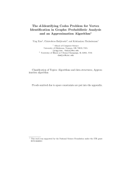 The d-Identifying Codes Problem for Vertex