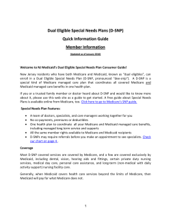 Dual Eligible Special Needs Plans (D