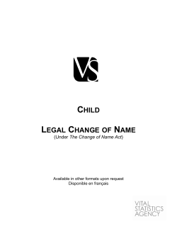 CHILD LEGAL CHANGE OF NAME