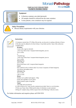 Faecal Fat Collection