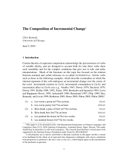 The Composition of Incremental Change