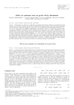 Effect of carbonate ions on pyrite (FeS2) dissolution