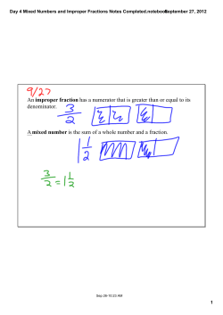 Day 4 Mixed Numbers and Improper Fractions Notes Completed