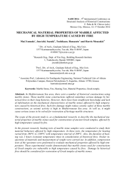 mechanical material properties of marble affected by