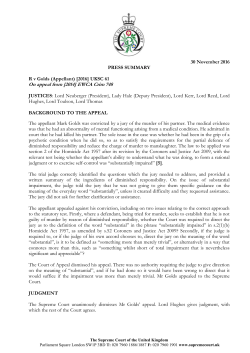 Press summary - The Supreme Court