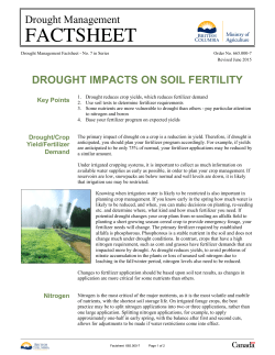 Drought Impacts on Soil Fertility