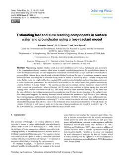 Estimating fast and slow reacting components in surface water and