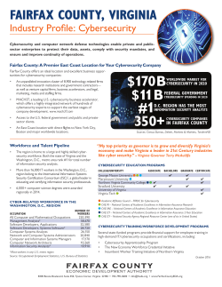 Cybersecurity - Fairfax County Economic Development Authority