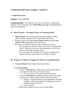 continental drift notes