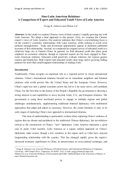 A Comparison of Expert and Educated Youth Views of Latin America