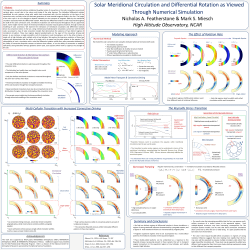 Summary Modeling Approach The Effect of Rotation Rate Multi