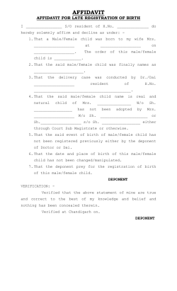affidavit - MC Chandigarh