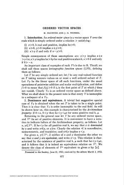 ORDERED VECTOR SPACES if 0>-x.