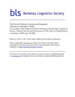 b Berkeley Linguistics Society