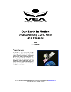 Our Earth in Motion Understanding Time, Tides and Seasons