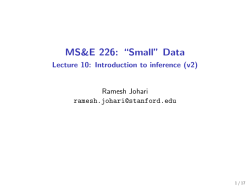 Lecture 10: Introduction to inference