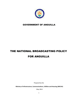 the national broadcasting policy for anguilla