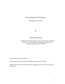 On the Ruins of Civilizations - University of Hawaii Political Science