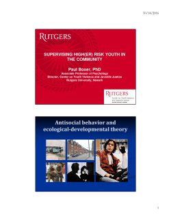 Dr. Paul Boxer`s presentation at the 2016 All