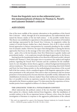 From the linguistic turn to the referential turn: the metamorphosis of