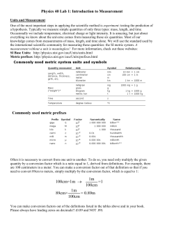 Physics 4A Lab 1