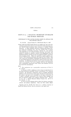 RUST v. SULLIVAN, SECRETARY OF HEALTH AND