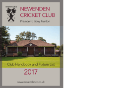 NEWENDEN CRICKET CLUB