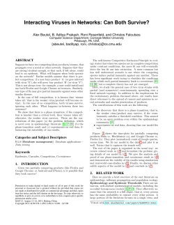 Interacting Viruses in Networks: Can Both Survive?