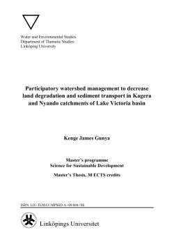 Participatory watershed management to decrease land degradation