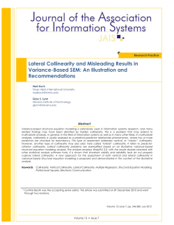 Lateral Collinearity and Misleading Results in Variance