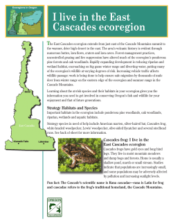 I live in the East Cascades ecoregion