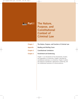 Part I The Nature, Purpose, and Constitutional Context of Criminal Law