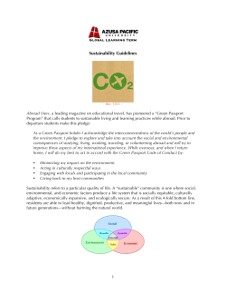 Sustainability Guidelines