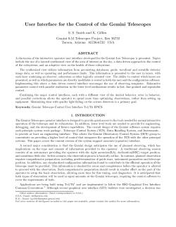 User Interface for the Control of the Gemini Telescopes