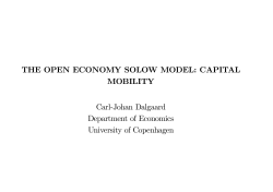 THE OPEN ECONOMY SOLOW MODEL: CAPITAL MOBILITY Carl