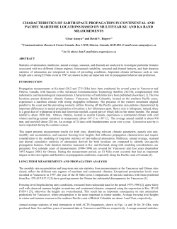 characteristics of earth-space propagation in continental and