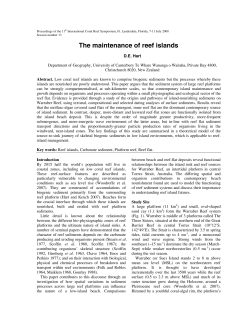 The maintenance of reef islands - Geography