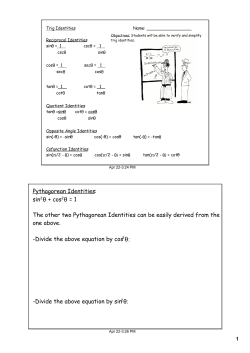 Pythagorean Identities