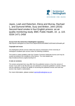 Second-hand smoke in four English prisons: an air quality