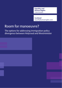Room for manoeuvre? - Equality and Human Rights Commission