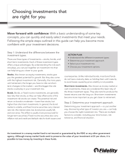 Choosing investments that are right for you