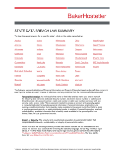 state data breach law summary