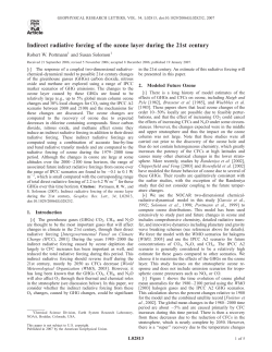(2007) Indirect radiative forcing of the ozone layer during the 21st