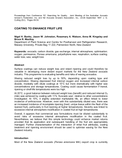 Coating to Enhance Fruit Life